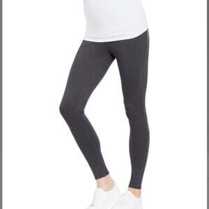 NWT Motherhood Maternity charcoal soft terry lined pocket leggings XL